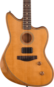 Fender Acoustasonic Standard Jazzmaster Acoustic Electric Guitar in Aged Natural