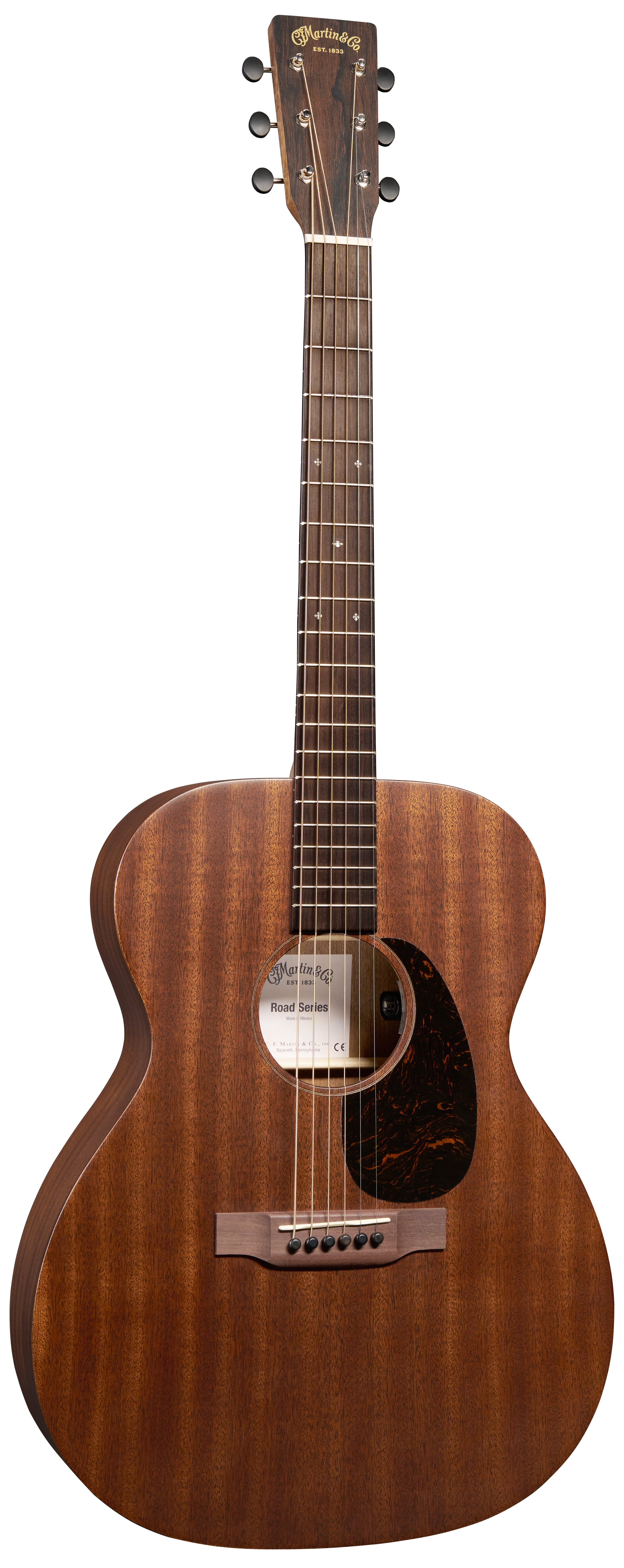 Martin 000-10E Road Series Guitare de concert rétro tout en sapelli avec étui souple
