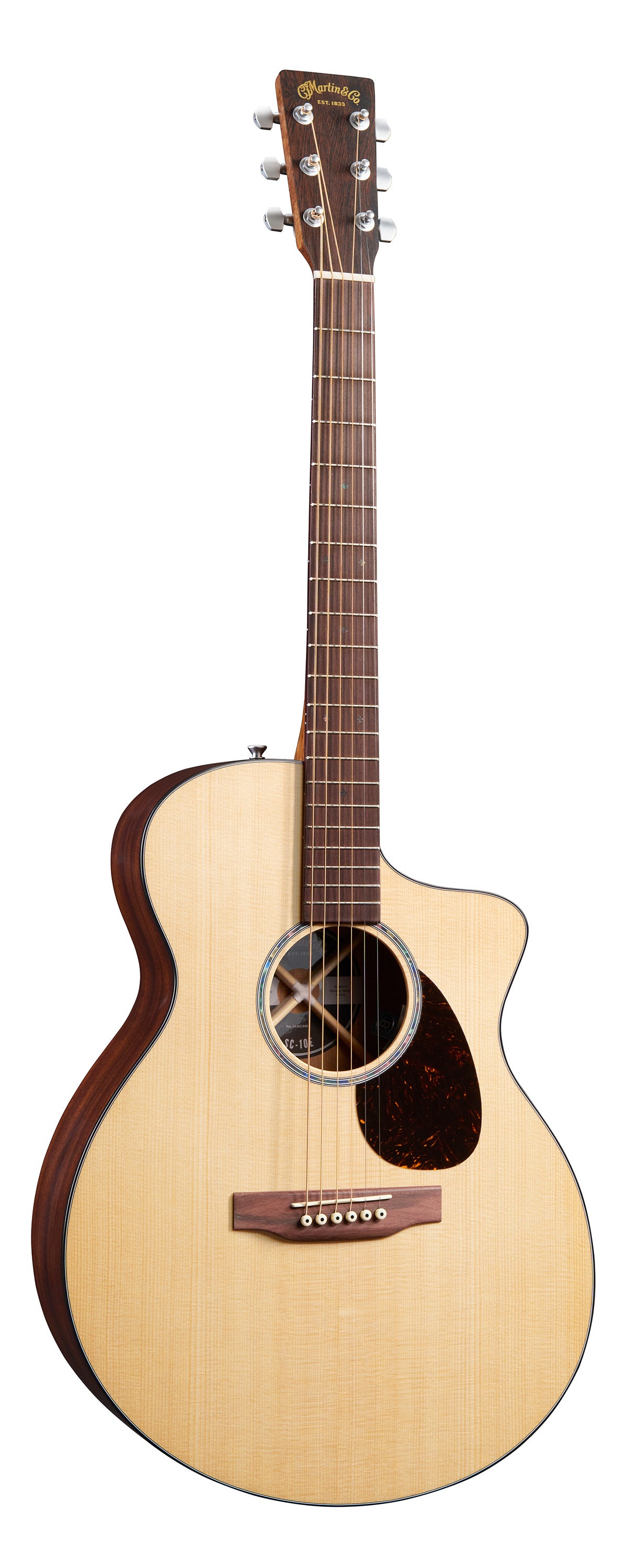Martin SC-10E Modern Electro Acoustic Cutaway Sure Align Neck System Spruce/Sapele with Soft Shell Bag