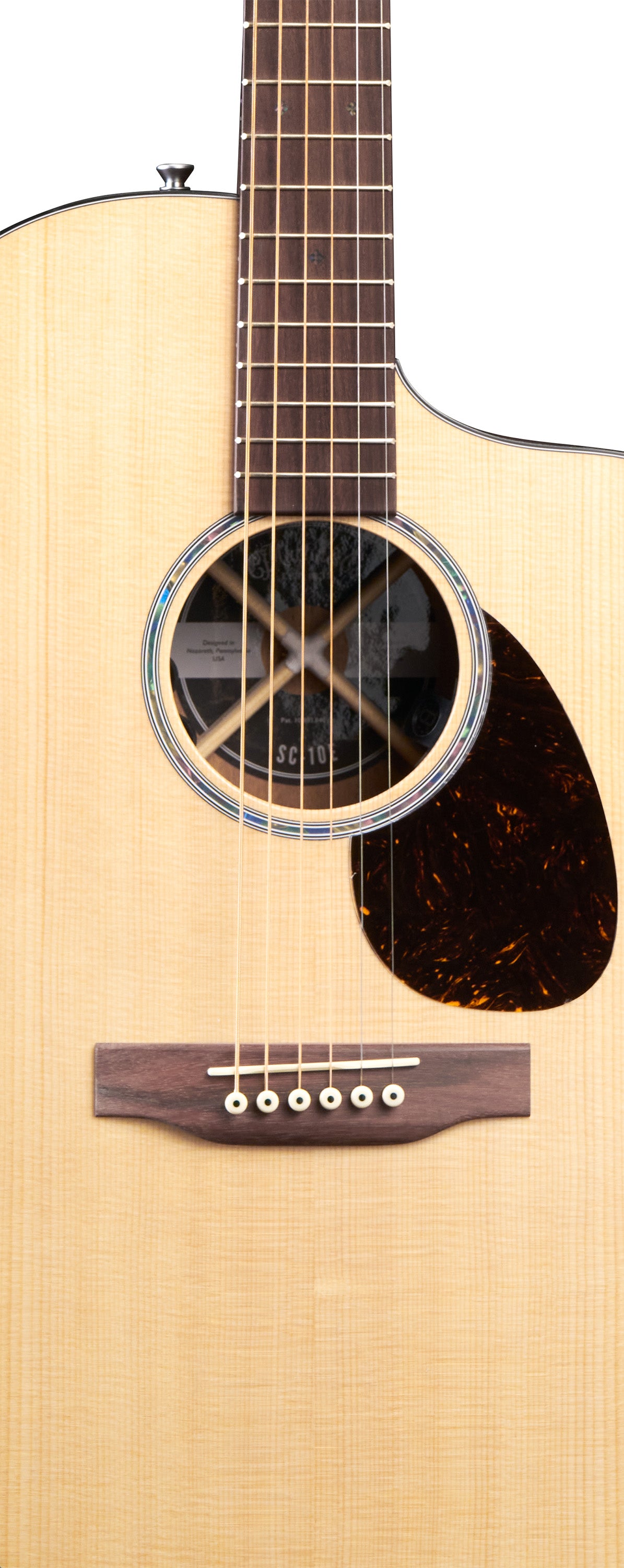 Martin SC-10E Modern Electro Acoustic Cutaway Sure Align Neck System Spruce/Sapele with Soft Shell Bag
