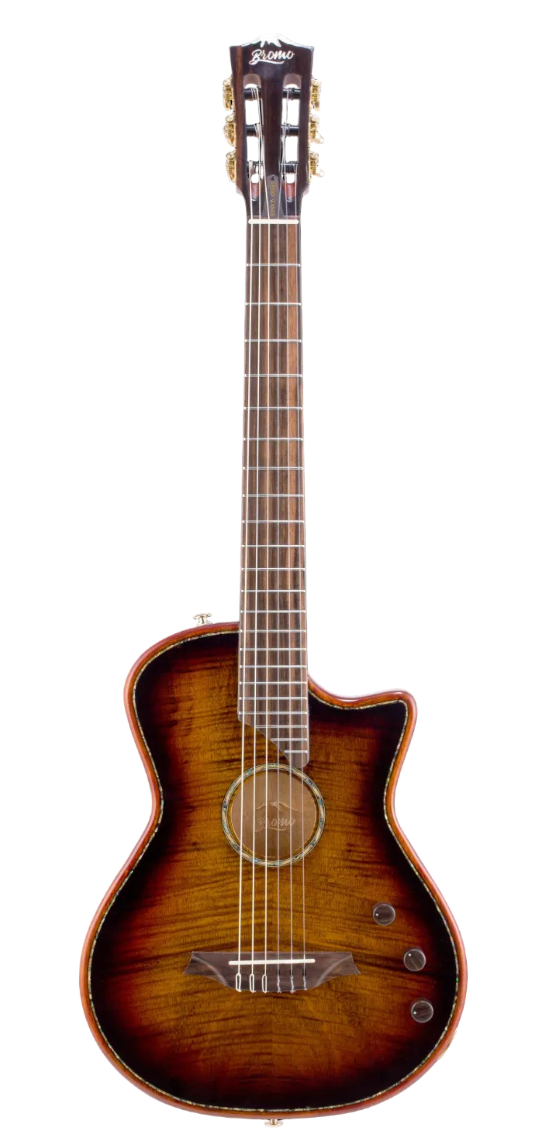 Bromo Fusion Craft BEN2C Electric Nylon Hollowbody Cutaway in Sunburst