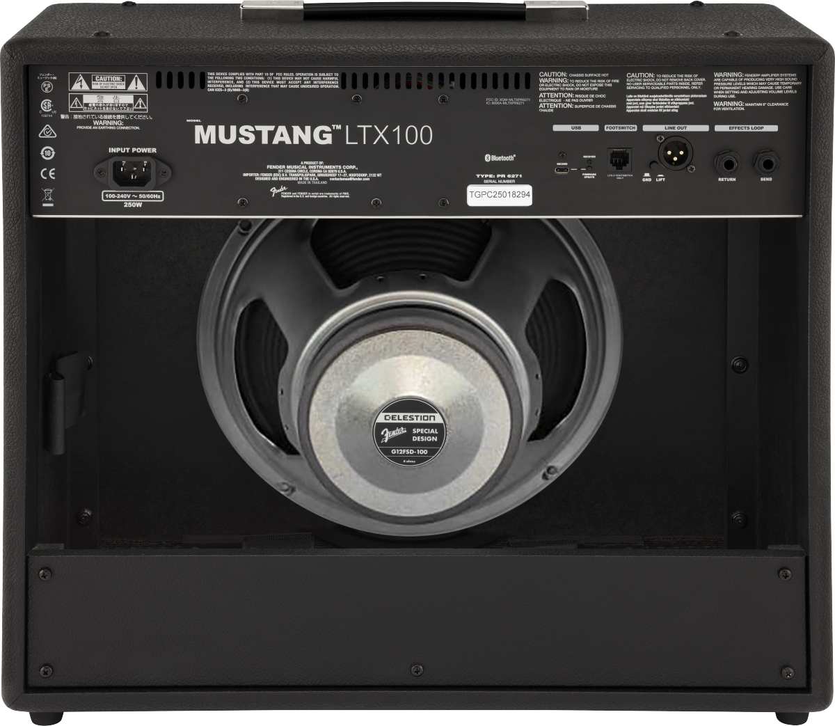 Fender Mustang LTX100 Combo Amplifier in Black