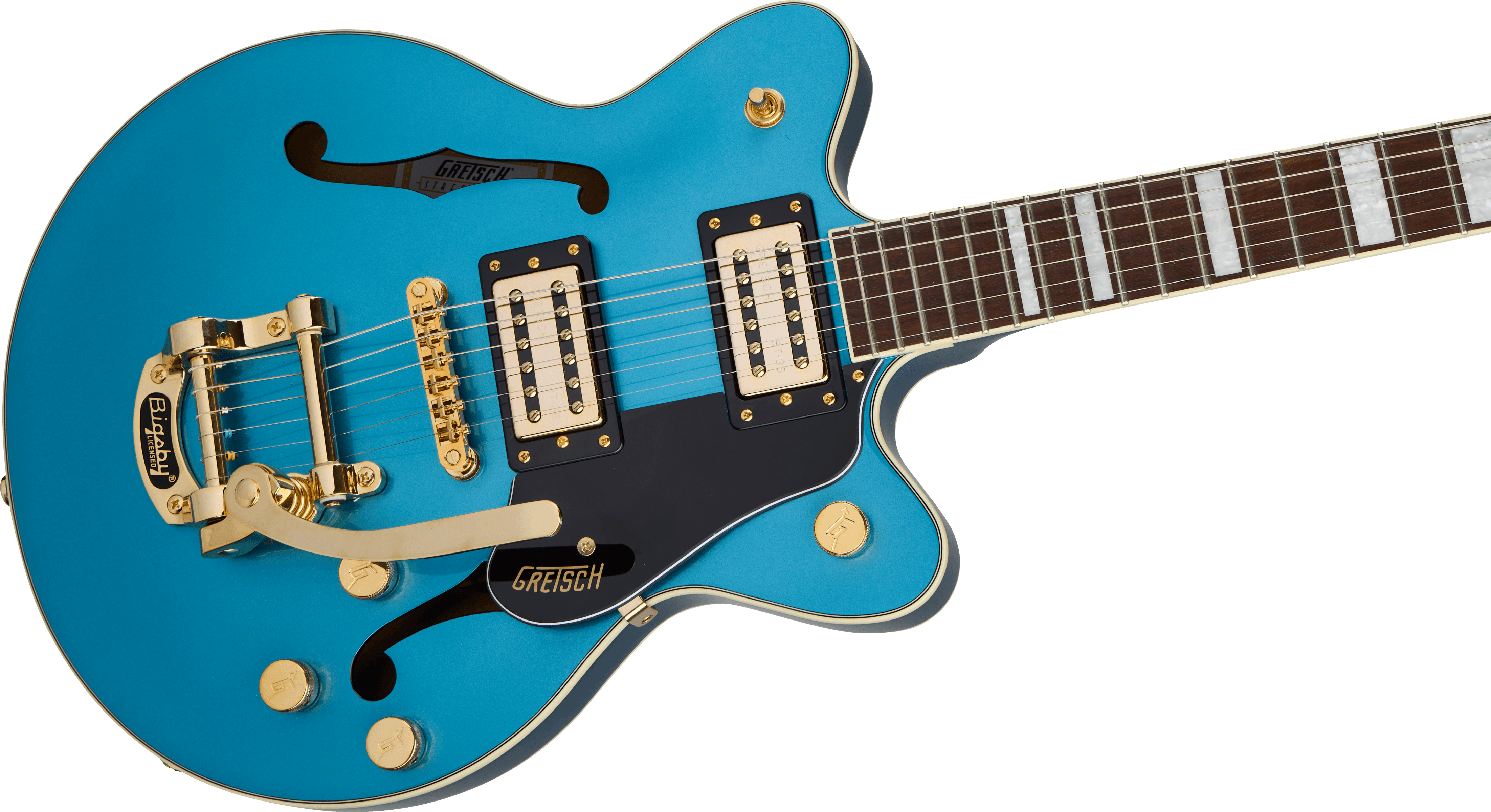 Gretsch G2655TG Streamliner Centre Block Jnr Double Cut avec Bigsby en Riviera Blue