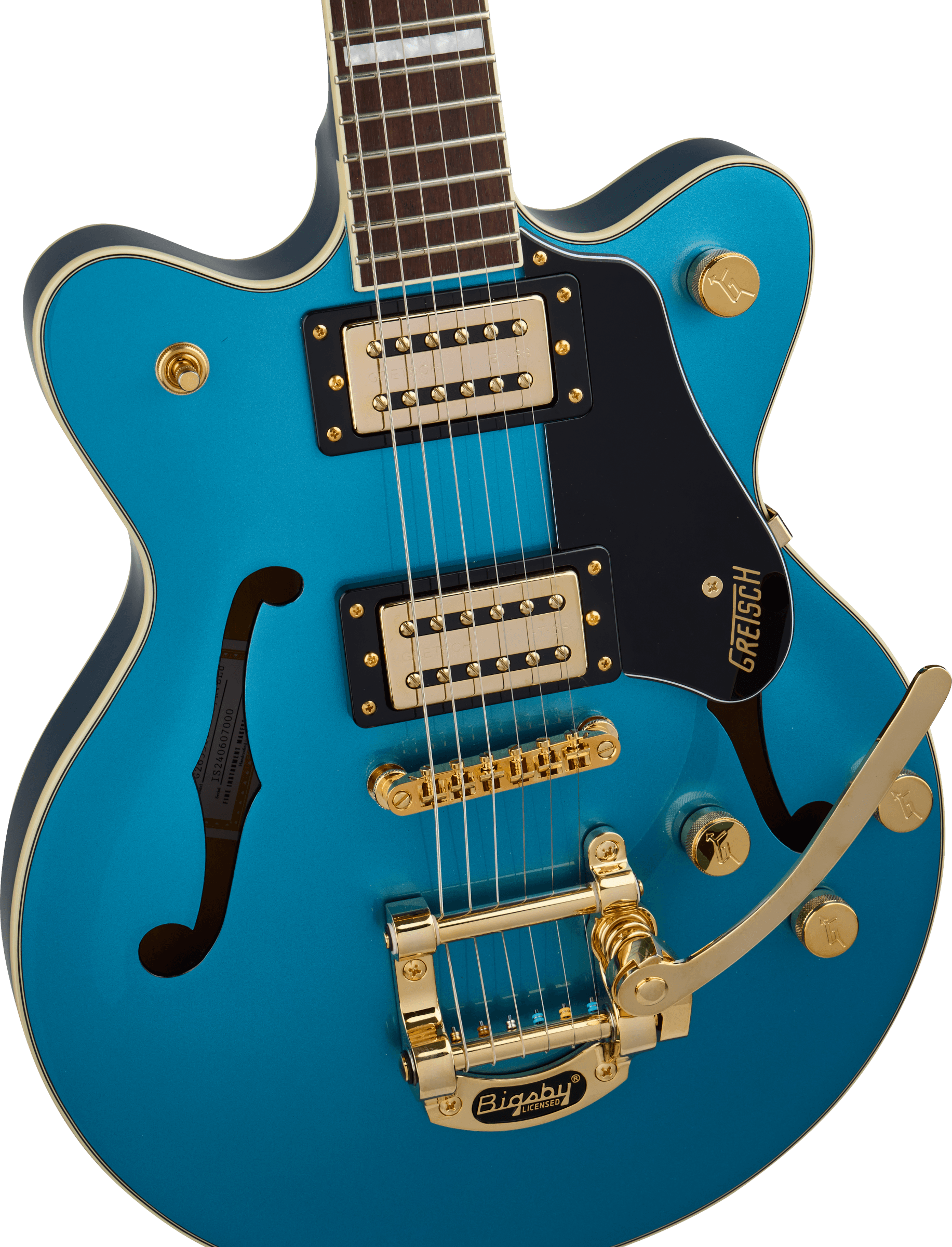 Gretsch G2655TG Streamliner Centre Block Jnr Double Cut avec Bigsby en Riviera Blue