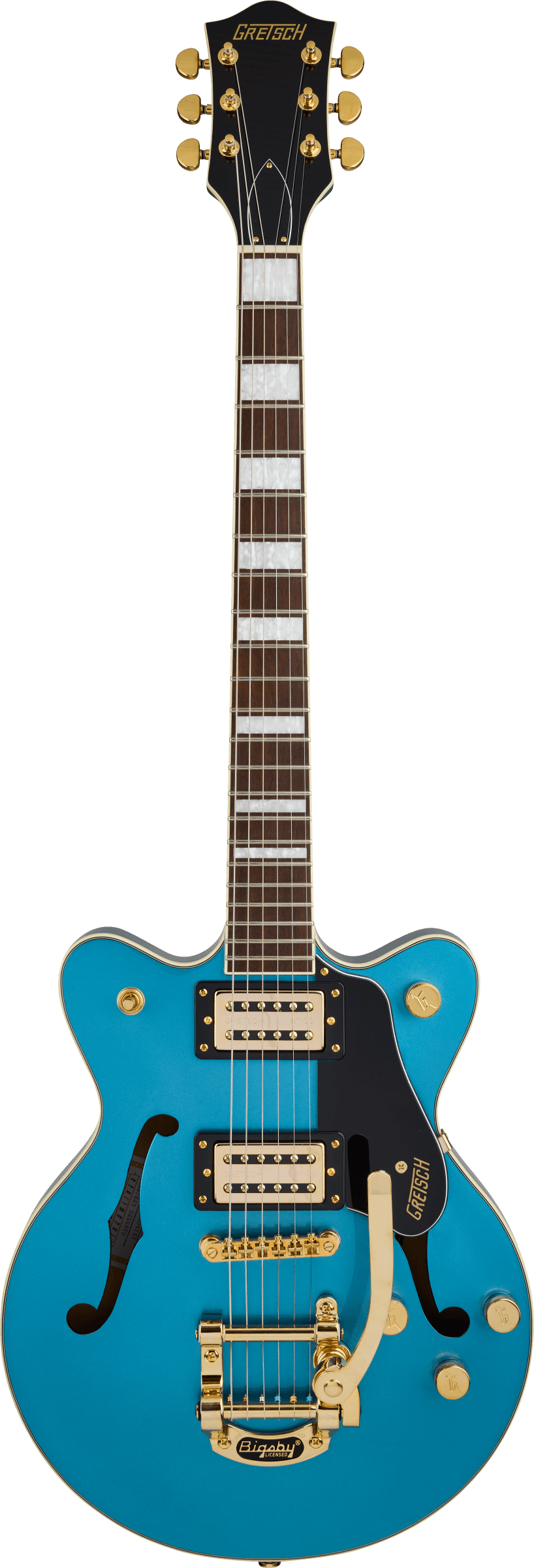 Gretsch G2655TG Streamliner Centre Block Jnr Double Cut avec Bigsby en Riviera Blue