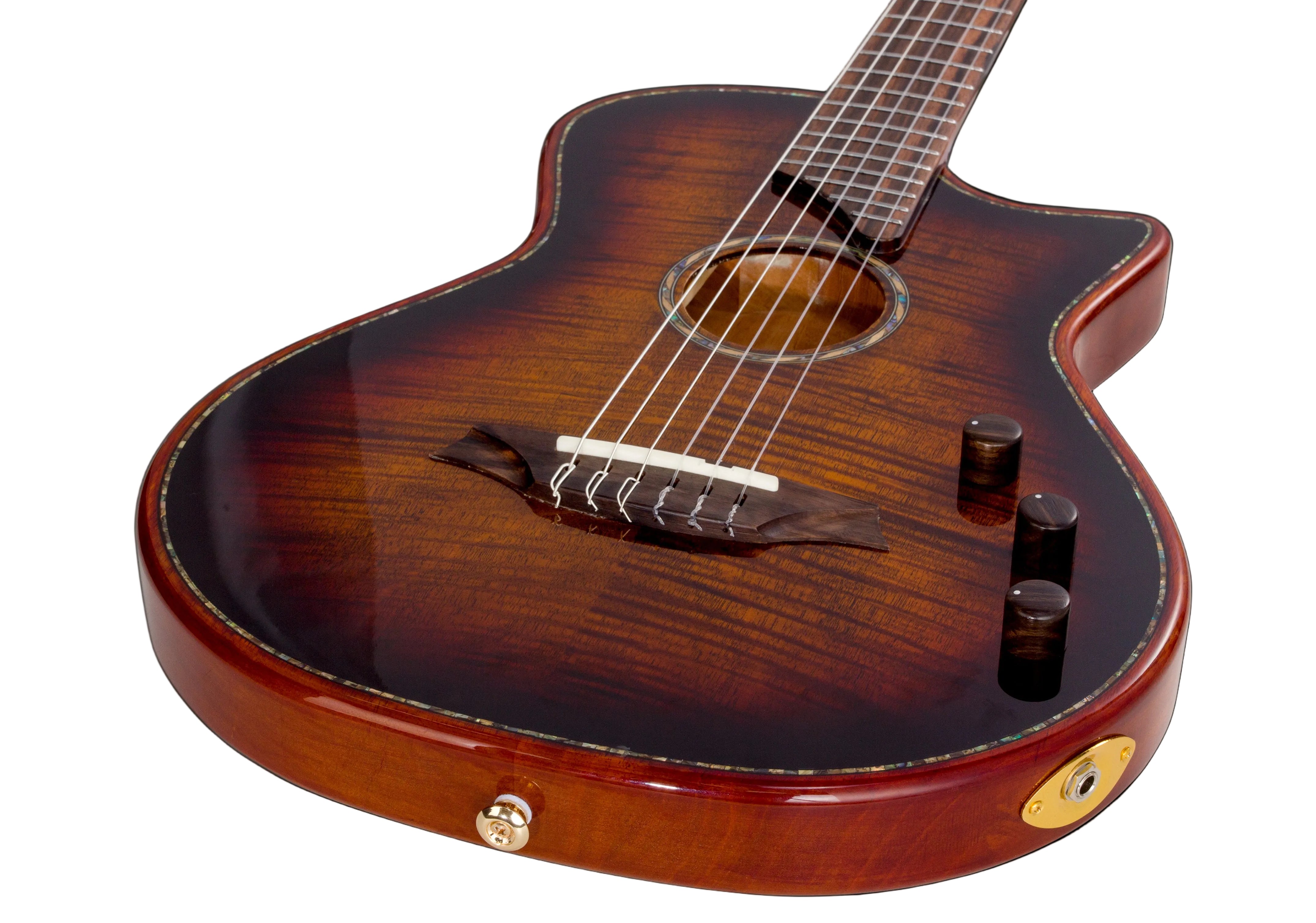 Bromo Fusion Craft BEN2C Electric Nylon Hollowbody Cutaway in Sunburst