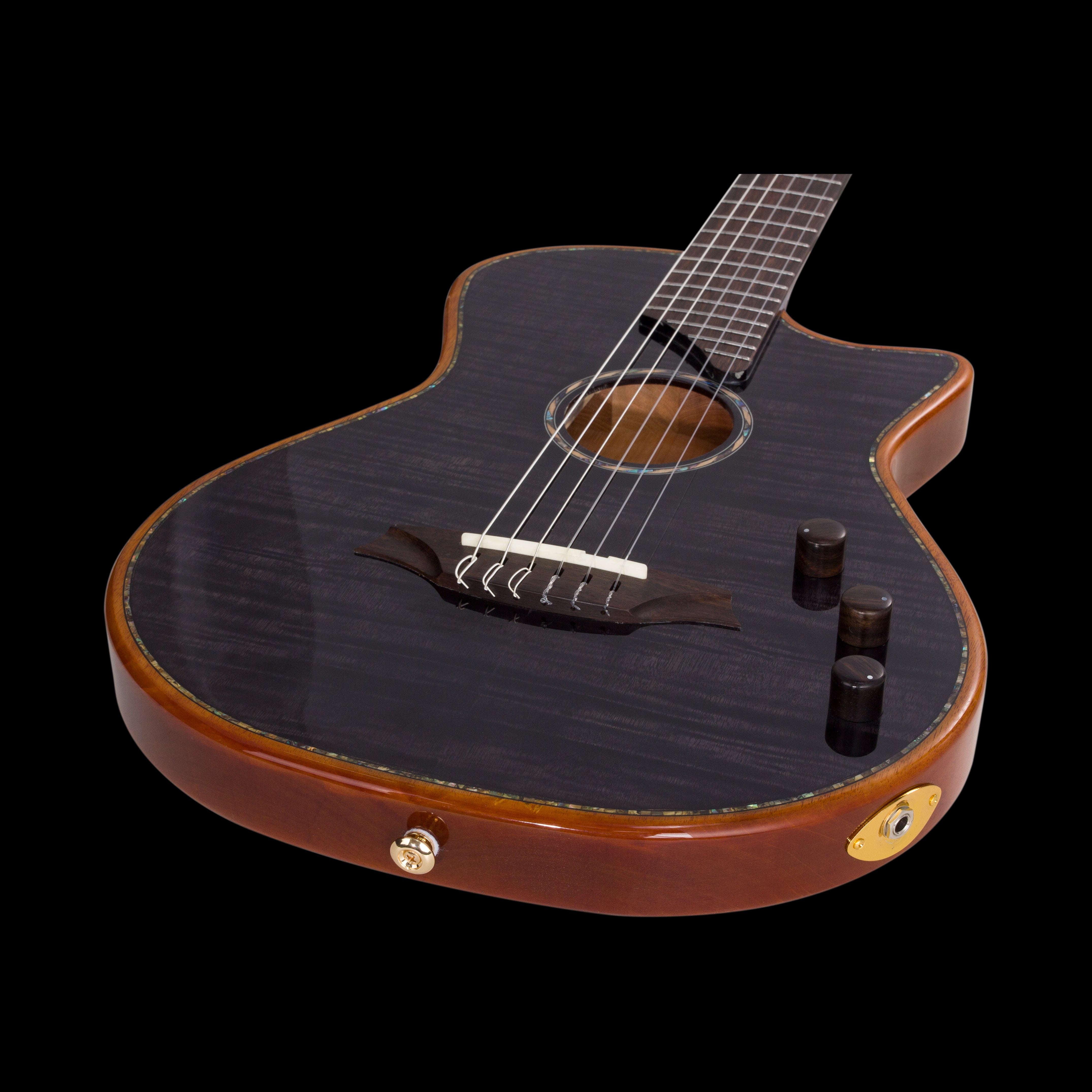 Bromo Fusion Craft BEN2C Electric Nylon Hollowbody Cutaway in Black