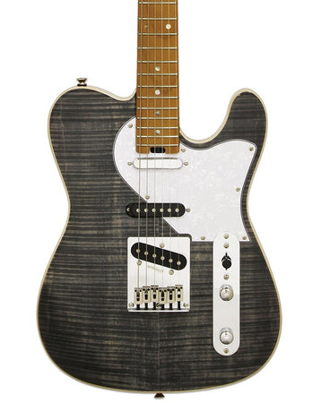 Aria 615 MK2 Nashville T-Type Electric Guitar in Black Diamond