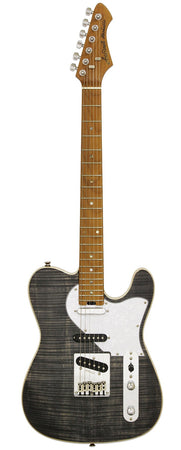 Aria 615 MK2 Nashville T-Type Electric Guitar in Black Diamond