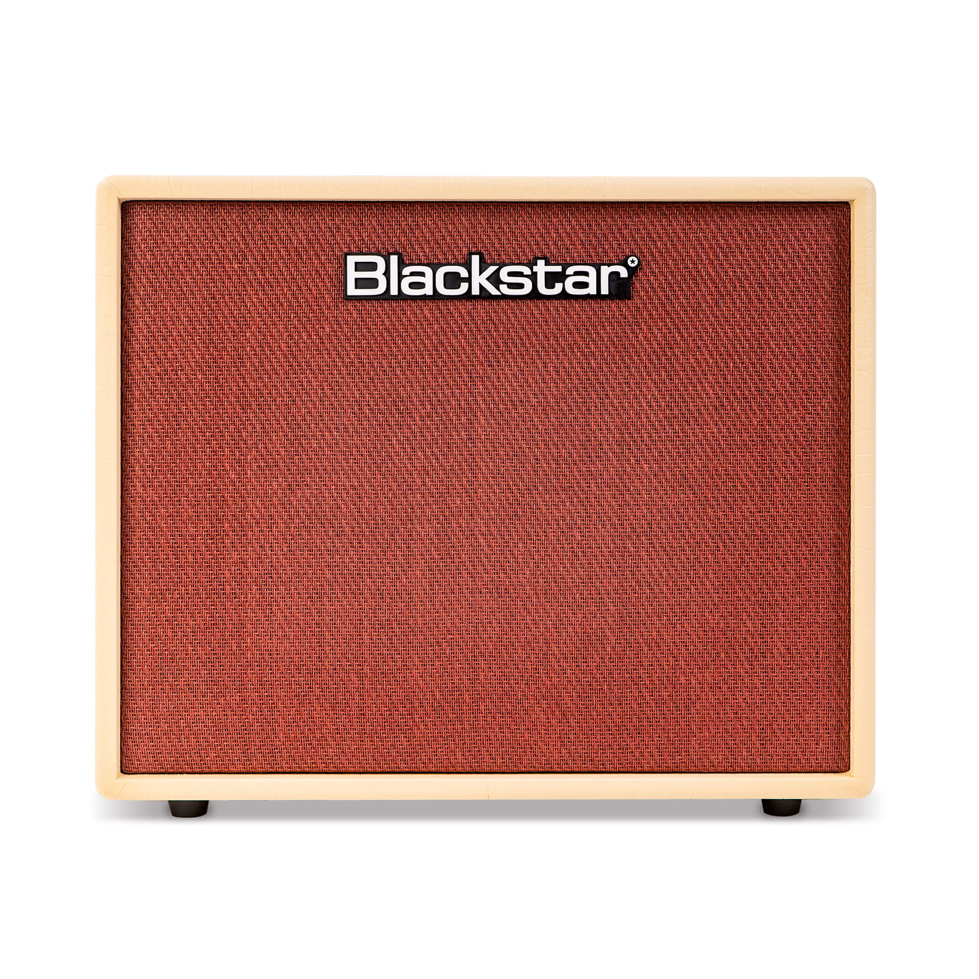 Beige-framed Blackstar amplifier with a textured reddish-brown front grille and Blackstar logo at the top center.