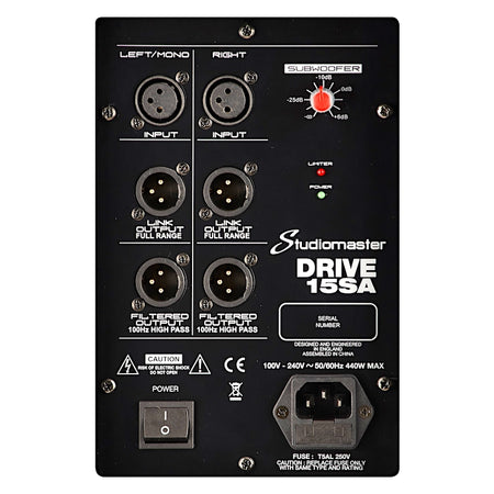 Studiomaster Drive 15SA 15 inch Active Sub Speaker