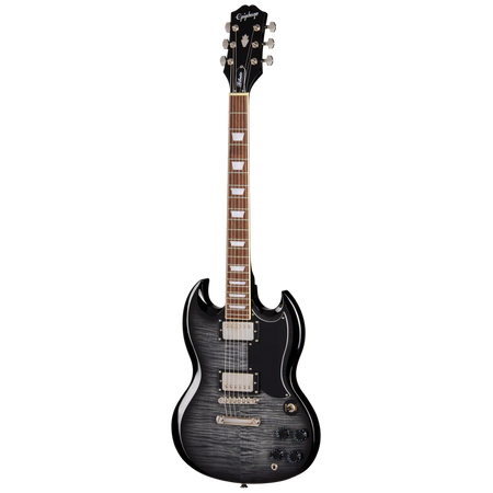Epiphone SG Tribute Plus Flame Top in Ebony Burst
