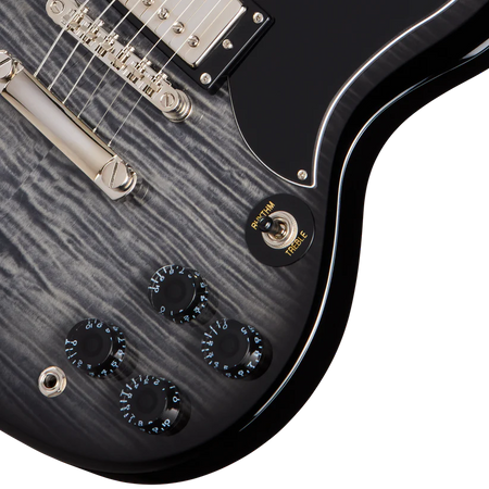 Epiphone SG Tribute Plus Flame Top in Ebony Burst