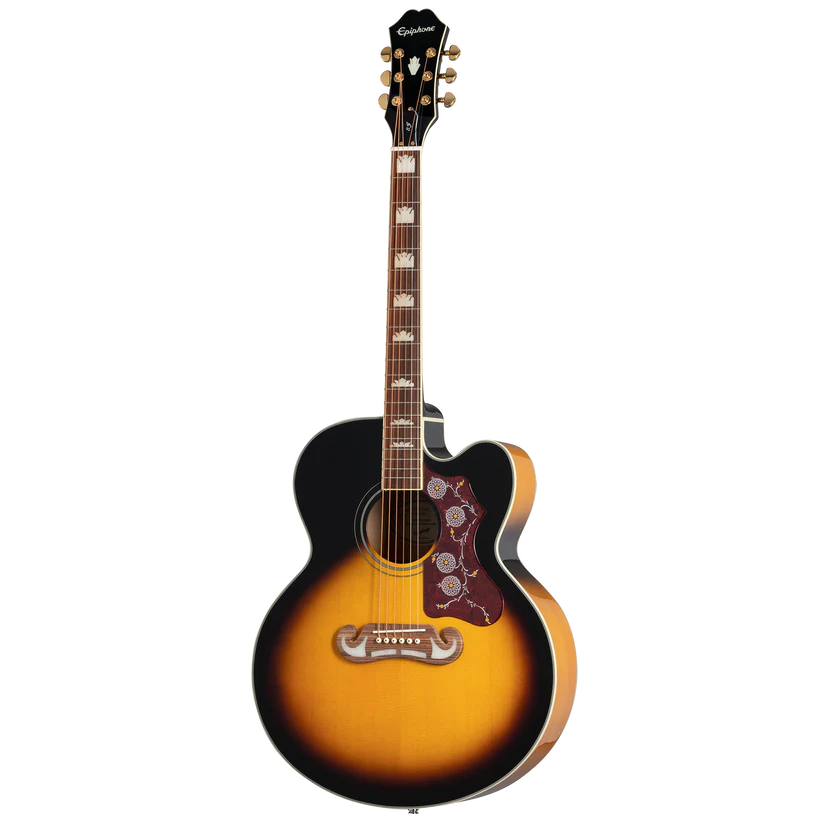Epiphone J-200 EC Studio Fishman Sonitone in Vintage Sunburst