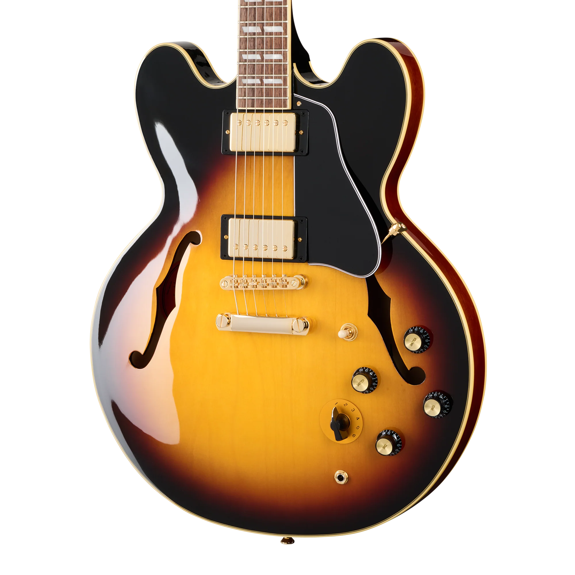 Epiphone ES-345 Semi-Hollow Gold Hardware in Triburst