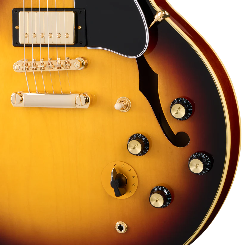 Epiphone ES-345 Semi-Hollow Gold Hardware in Triburst