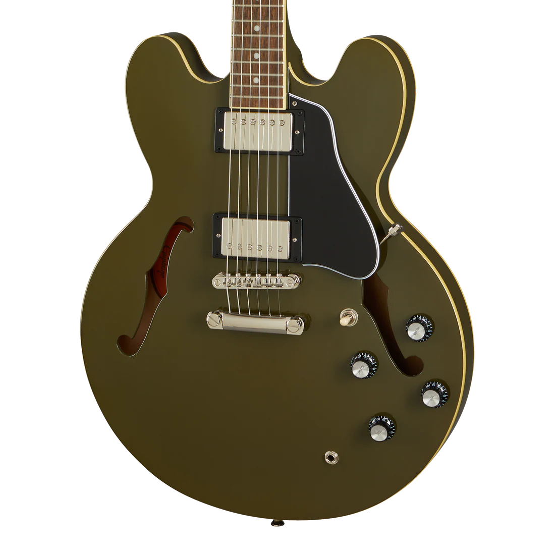 Epiphone ES-335 Semi-Hollow Electric in Worn Olive Drab