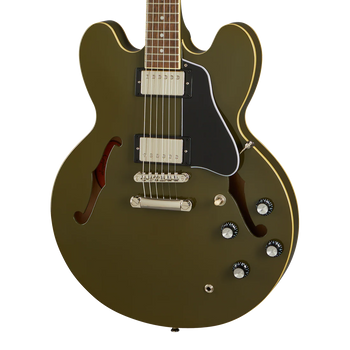 Epiphone ES-335 Semi-Hollow Electric in Worn Olive Drab