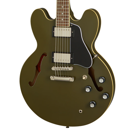 Epiphone ES-335 Semi-Hollow Electric in Worn Olive Drab