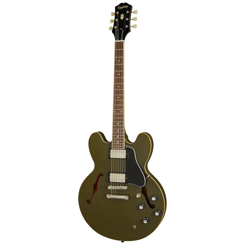 Epiphone ES-335 Semi-Hollow Electric in Worn Olive Drab