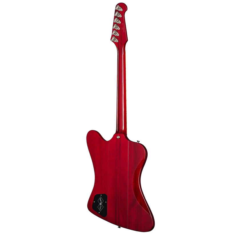 Epiphone 1963 Firebird V Maestro Vibrola color Cerise avec étui rigide