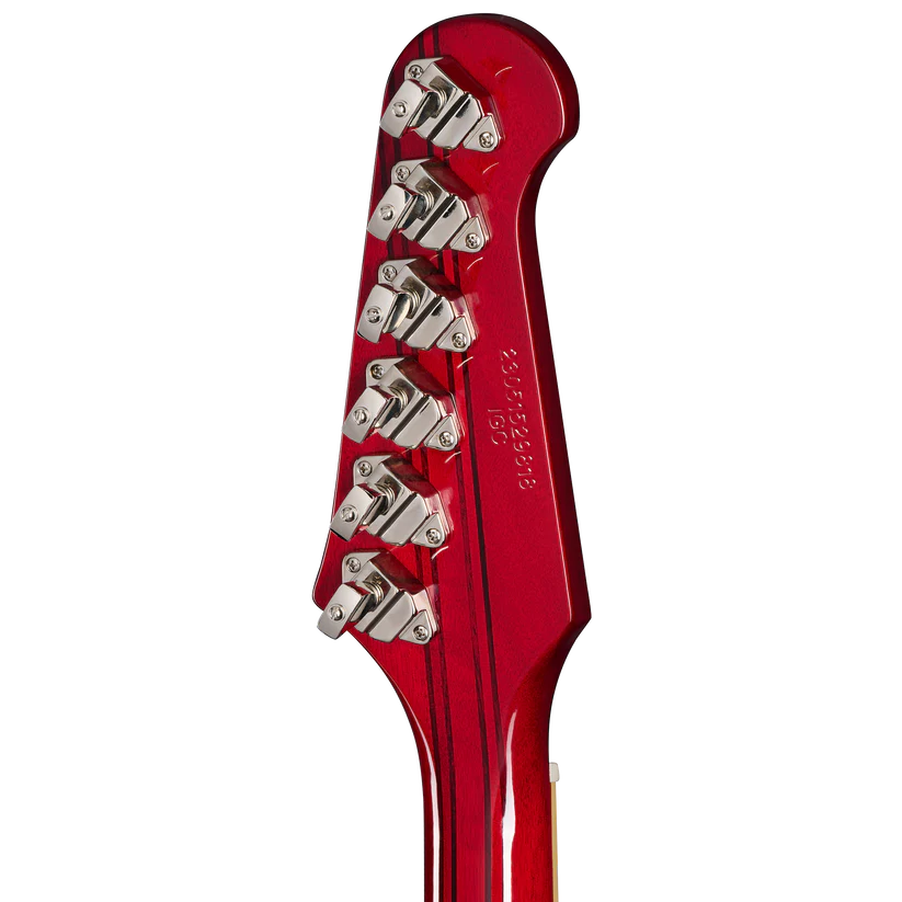 Epiphone 1963 Firebird V Maestro Vibrola color Cerise avec étui rigide