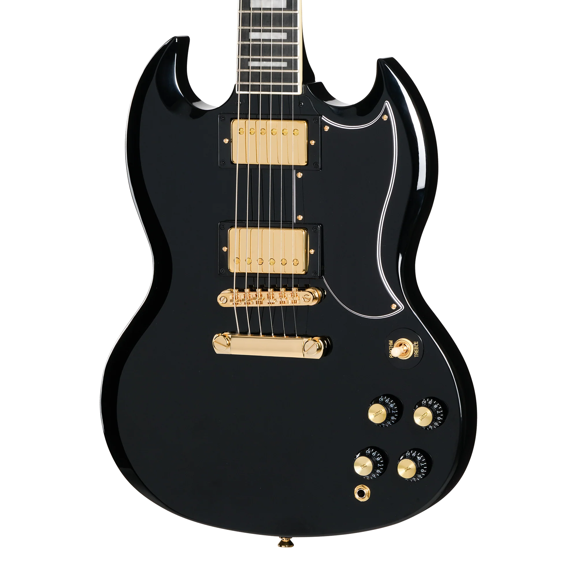 Epiphone SG Custom Gold Hardware HH in Ebony with Gig Bag