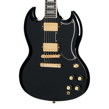 Epiphone SG Custom Gold Hardware HH in Ebony with Gig Bag