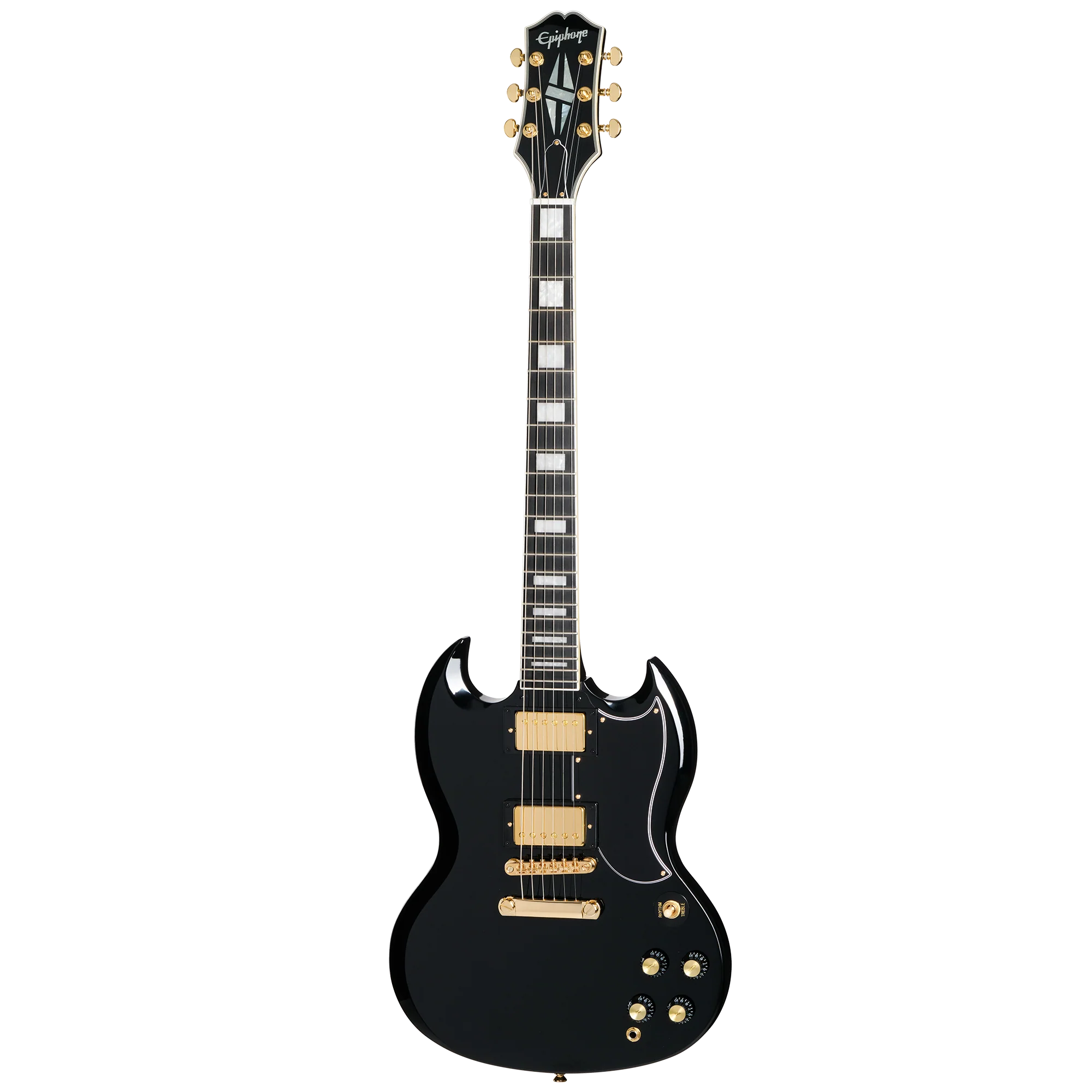 Epiphone SG Custom Gold Hardware HH in Ebony with Gig Bag