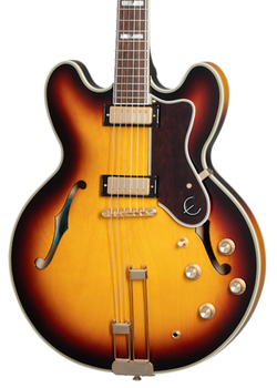 Epiphone Sheraton Semi-Hollow Gold Hardware in Vintage Sunburst