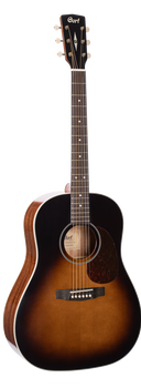 Cort Earth 100 Solid Top Slope Shoulder Dreadnought in Sunburst