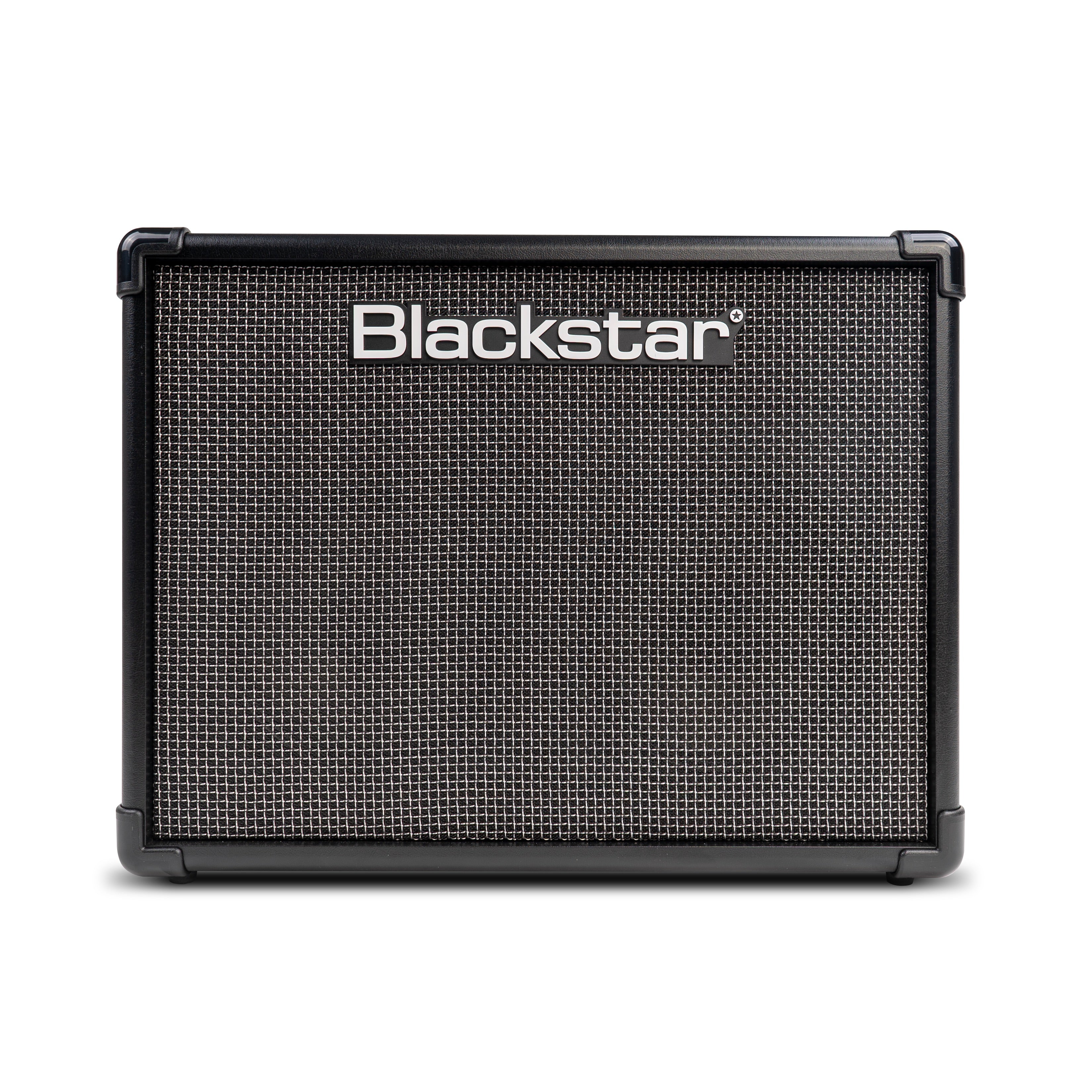Blackstar amplifier with a black frame and a silver mesh front grille, featuring the Blackstar logo at the top center.