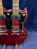 Arbiter 6/12 SG Double Neck '70s Electric Guitar in Cherry