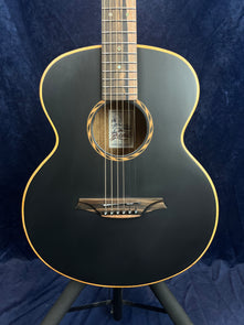 Bromo Tahoma Series BAT8ME Mini Jumbo Guitar in Black