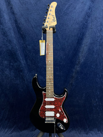 Cort G115SE HSS Electric Guitar in Black