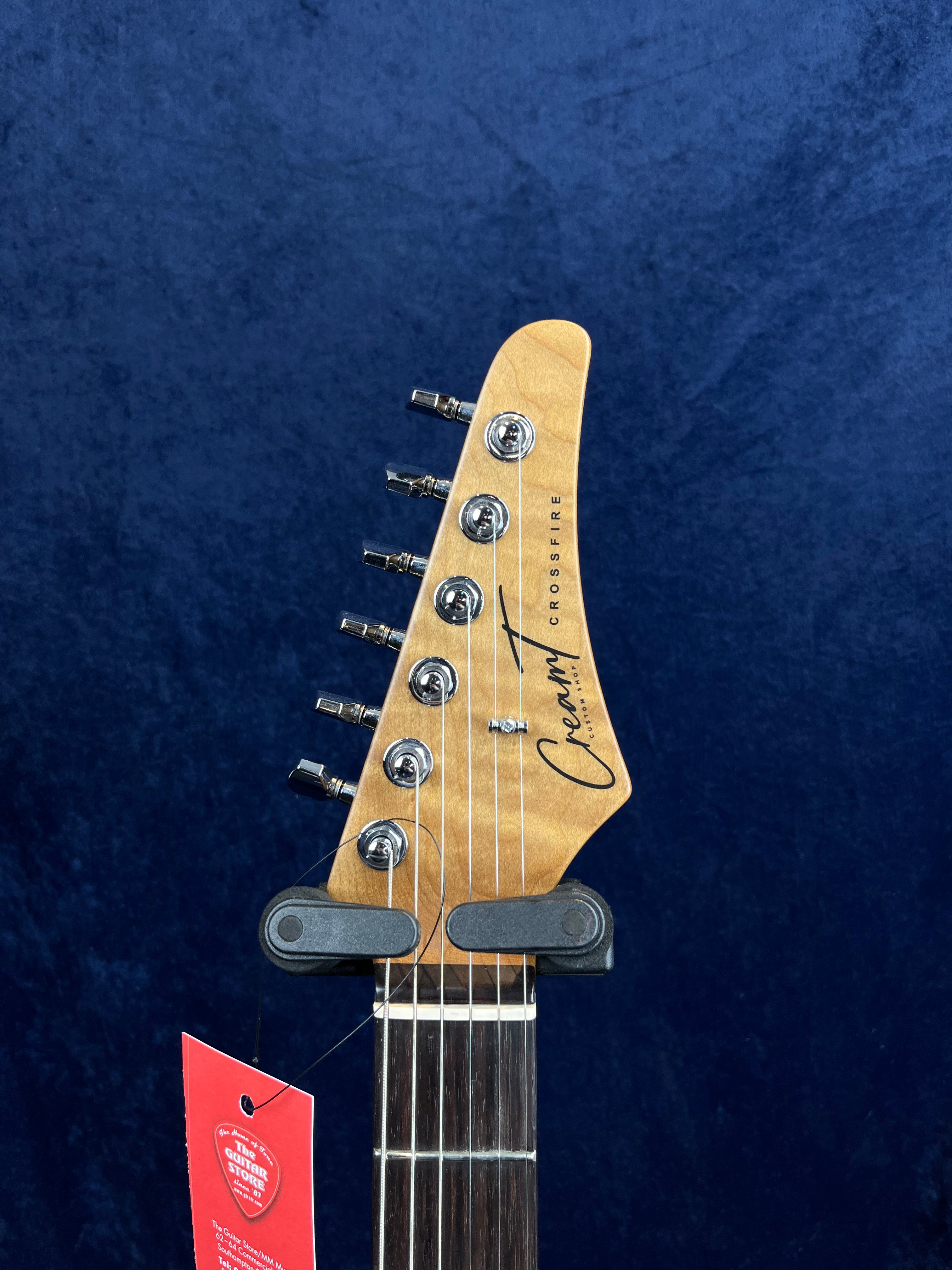 Cream T Guitars Crossfire Custom Guitar-X Pickup Swapping in Burnt Whiskerburst