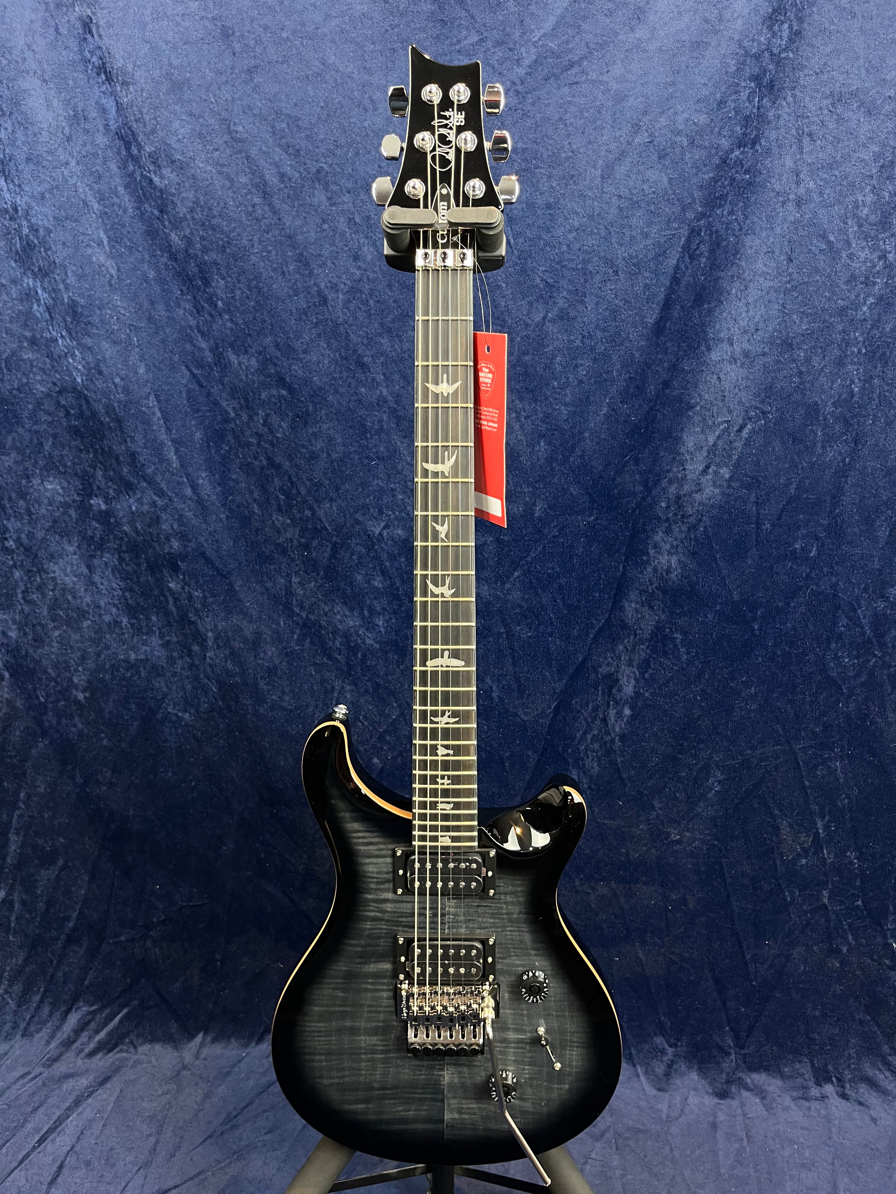 PRS SE Custom 24 Floyd in Charcoal Burst with Gig Bag
