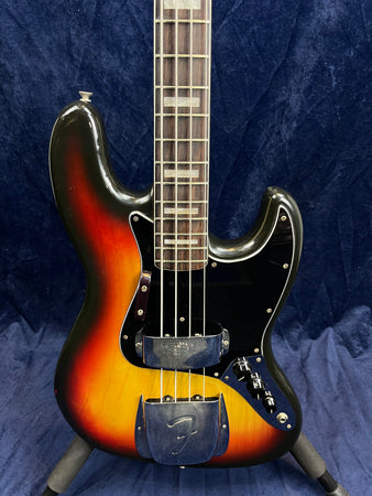 Fender 1975 Jazz Bass in Sunburst with Hard Case Pre-owned