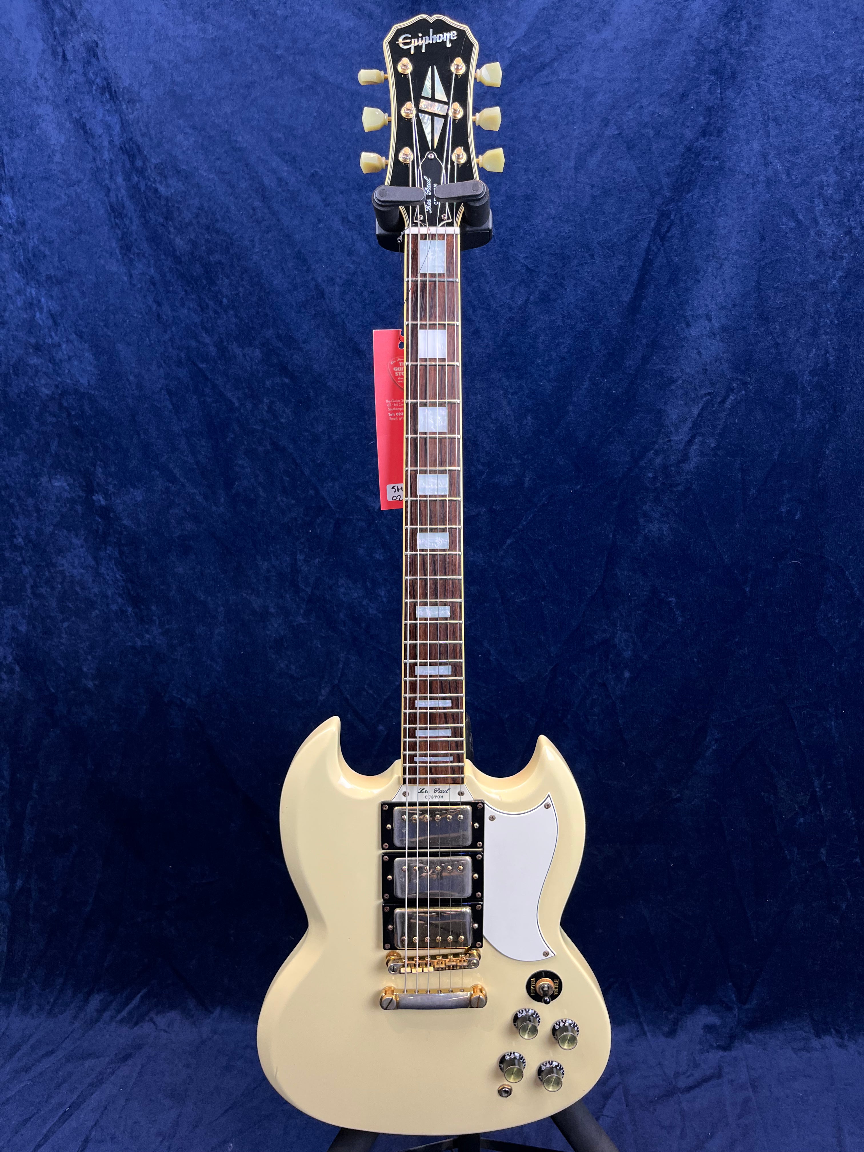 Epiphone SG Les Paul Custom in Ivory White Pre-owned