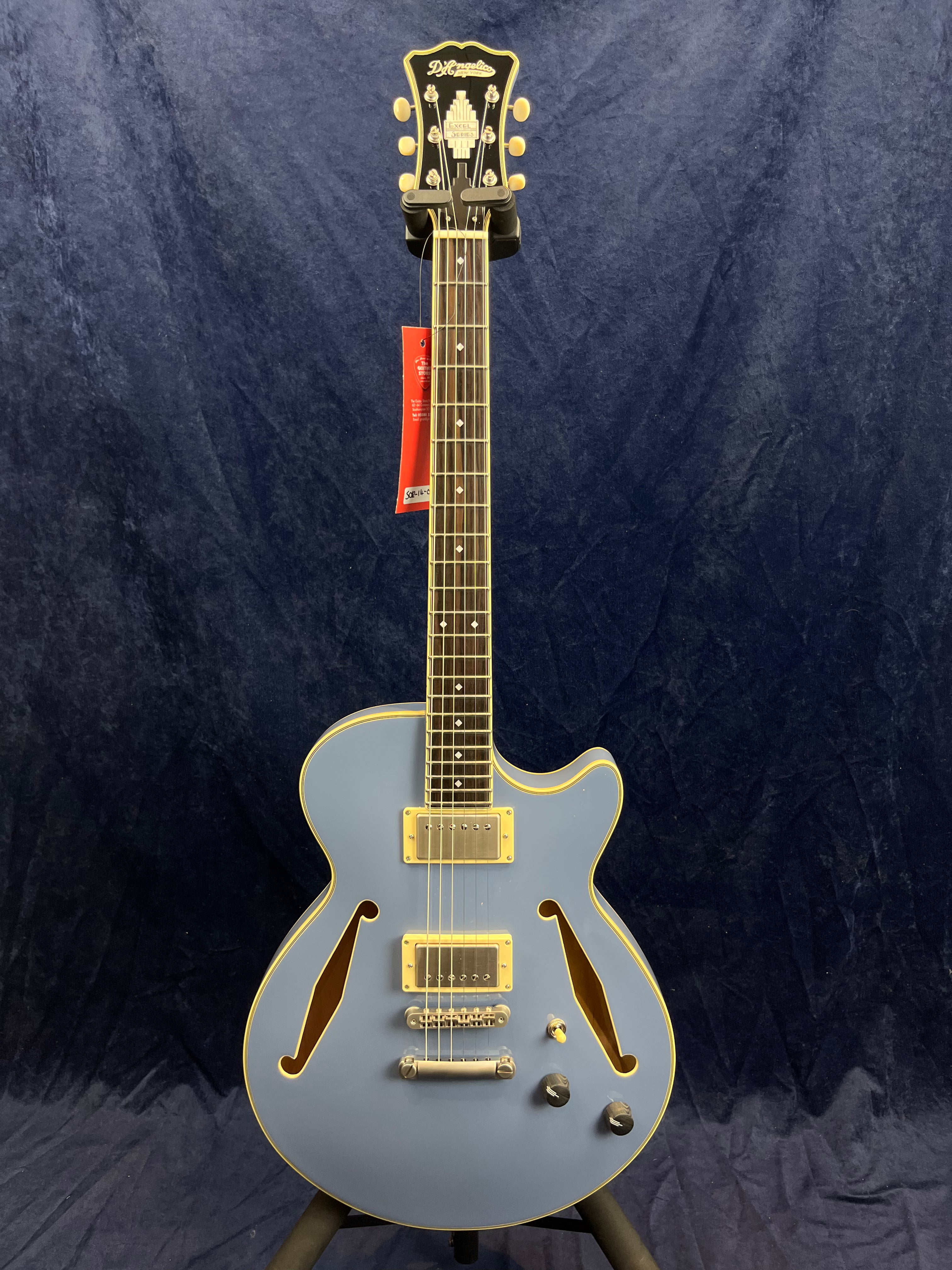 D'Angelico Excel SS Tour Semi Hollow Electric in Slate Blue B-Stock