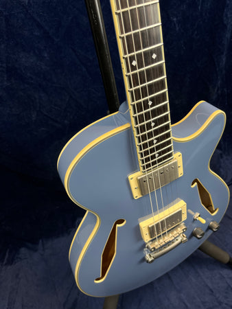 D'Angelico Excel SS Tour Semi Hollow Electric in Slate Blue B-Stock