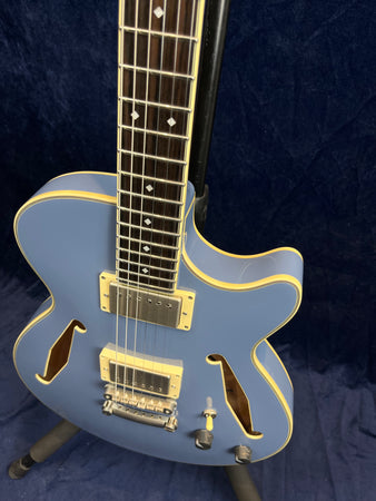 D'Angelico Excel SS Tour Semi Hollow Electric in Slate Blue B-Stock