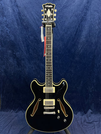 D'Angelico Excel DC Tour Semi Hollow Electric in Black B-Stock