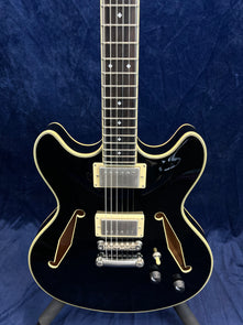 D'Angelico Excel DC Tour Semi Hollow Electric in Black B-Stock