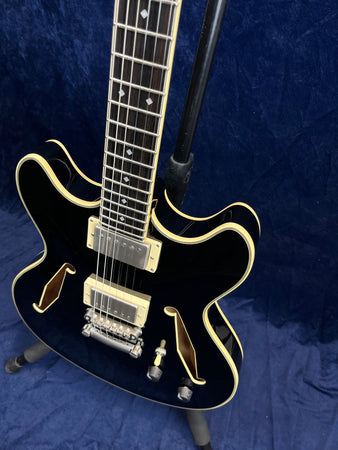 D'Angelico Excel DC Tour Semi Hollow Electric in Black B-Stock