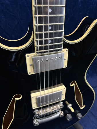 D'Angelico Excel DC Tour Semi Hollow Electric in Black B-Stock