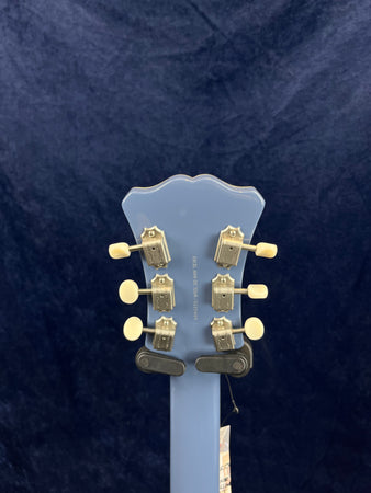 D'Angelico Excel Mini DC Tour Semi-Hollow Electric in Slate Blue B-Stock