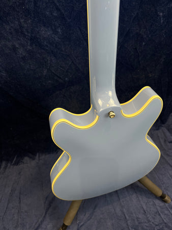 D'Angelico Excel Mini DC Tour Semi-Hollow Electric in Slate Blue B-Stock