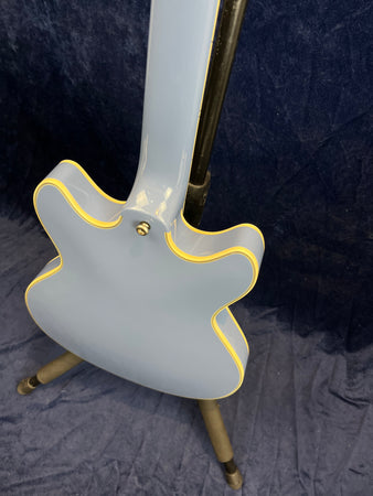 D'Angelico Excel Mini DC Tour Semi-Hollow Electric in Slate Blue B-Stock