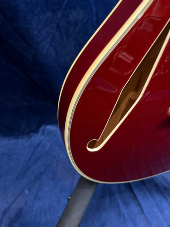 D'Angelico Excel Mini DC Tour Semi-Hollow Electric in Solid Wine B-Stock